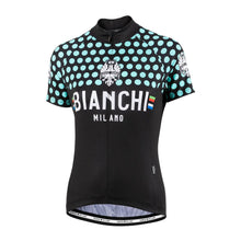 Load image into Gallery viewer, Bianchi Milano Sosio Women's Cycling Jersey (Black / Celeste) Small