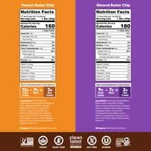 Load image into Gallery viewer, Almond Butter Chip & Peanut Butter Chip (24 Bars)