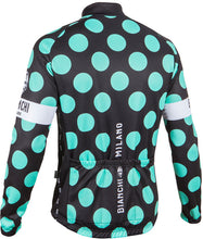 Load image into Gallery viewer, BIANCHI MILANO LEGGENDA1 Black Polka Dot Men's Long Sleeve Jersey (4XL)