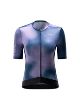 Load image into Gallery viewer, Women's TVI Short-Sleeve Cycling Jersey Gradient – Blue to Purple Gradient