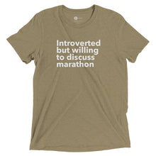 Load image into Gallery viewer, Introverted but Willing to Discuss Marathon Shirt