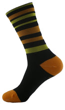 Load image into Gallery viewer, GIZMO Wooly-G Socks - Velo Stripes - Black/Orange - Small Only
