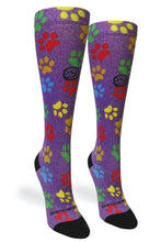 Load image into Gallery viewer, Paw Prints Station Purple - (Standard &amp; Extra Wide)
