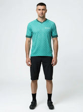 Load image into Gallery viewer, Men's MTB Short Sleeve Jersey | Teal Geometric
