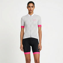 Load image into Gallery viewer, Women's Short Sleeve Jersey | White Polka Dot

