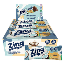 Load image into Gallery viewer, dark chocolate coconut energy bars
