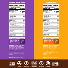 Load image into Gallery viewer, Almond Butter Chip &amp; Banana Nut (24 Bars)
