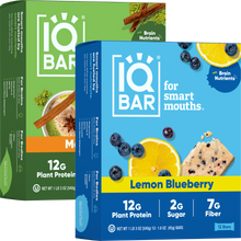 Load image into Gallery viewer, Lemon Blueberry &amp; Matcha Chai (24 Bars)
