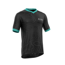 Load image into Gallery viewer, Men's MTB Short Sleeve Jersey | Black Topography
