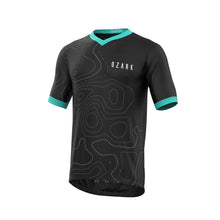 Load image into Gallery viewer, Men's MTB Short Sleeve Jersey | Black Topography
