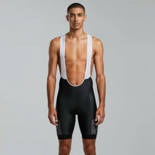 Load image into Gallery viewer, Men’s Core Charcoal Bib Shorts – Performance Fit, Comfort, and Endurance Support
