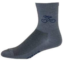 Load image into Gallery viewer, GIZMO Wooly-G Socks - Bicycle 5" - granite - Small Only
