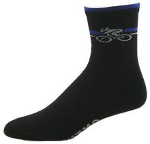 Load image into Gallery viewer, GIZMO Socks - Bicycle 5" - Black/Blue - Small Only
