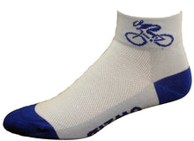 Load image into Gallery viewer, GIZMO Socks - Bicycle - Lt. Blue/Royal - Small Only
