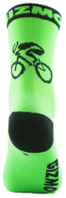 Load image into Gallery viewer, GIZMO Socks - G-Man Bicycle 6" - Neon Green - Small Only
