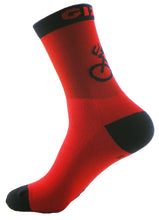 Load image into Gallery viewer, GIZMO Socks - G-Man Bicycle 6" - Red - Small &amp; Medium
