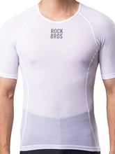 Load image into Gallery viewer, Men's White Short-Sleeve Cycling Base Layer
