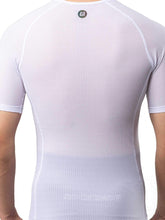 Load image into Gallery viewer, Men's White Short-Sleeve Cycling Base Layer
