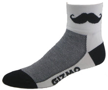 Load image into Gallery viewer, Gizmo Socks - Mustache - White - Small Only
