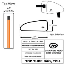 Load image into Gallery viewer, Top Tube Bag, Welded, TPU, Black

