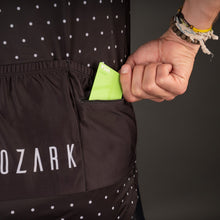 Load image into Gallery viewer, Ozark Cycling Men’s Jersey – Black Polka Dot Performance Fit with Full-Length Ventilation and Ample Storage
