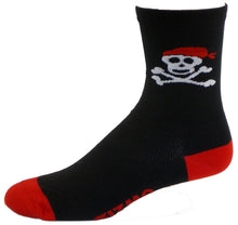 Load image into Gallery viewer, GIZMO Socks - Pirate 5" - Black - Small Only
