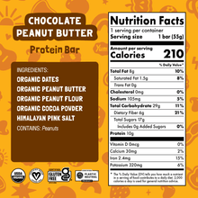 Load image into Gallery viewer, Skout Organic Chocolate Peanut Butter Protein Bar
