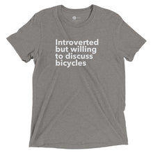 Load image into Gallery viewer, Introverted but Willing to Discuss Bicycles Shirt
