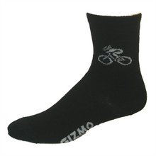 Load image into Gallery viewer, GIZMO Wooly-G Socks - Bicycle 5" - Black - Small only

